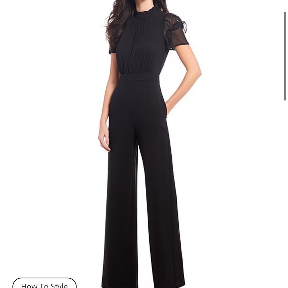 Vince Camuto Black Jumpsuit Modern Minimalist Design